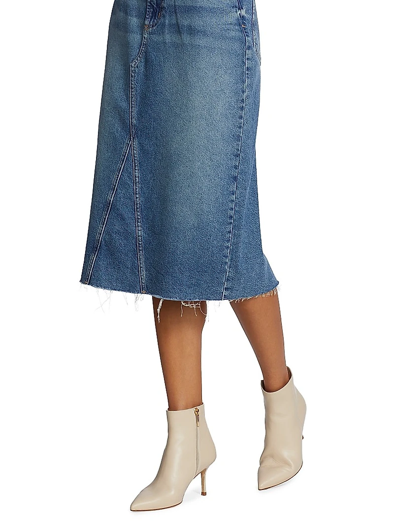 Highland Denim Midi-Skirt