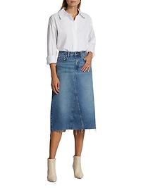 Highland Denim Midi-Skirt