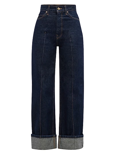 Genevieve High-Rise Wide-Leg Jeans