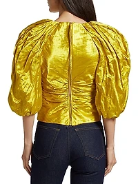 Vera Ruched V-Neck Top