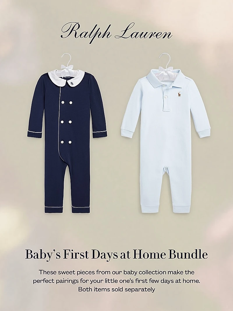 Baby Boy's Organic Cotton Double-Breasted Coverall