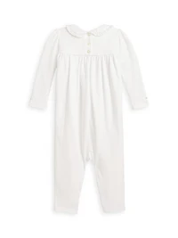 Baby Girl's Smocked Organic Cotton Onesie
