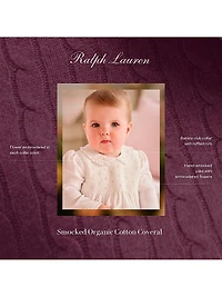 Baby Girl's Smocked Organic Cotton Onesie