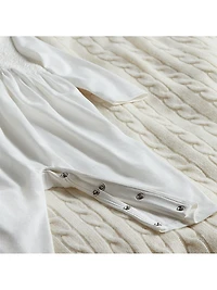 Baby Girl's Smocked Organic Cotton Onesie