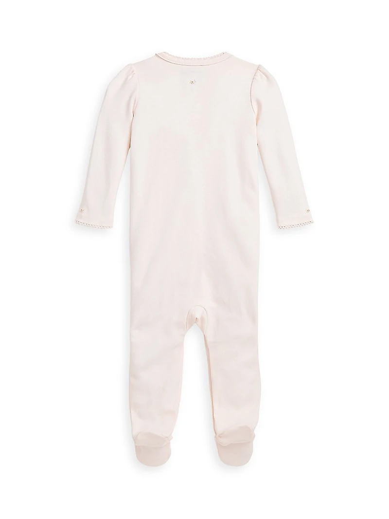 Baby Girl's Floral Organic Cotton Coverall