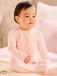 Baby Girl's Floral Organic Cotton Coverall