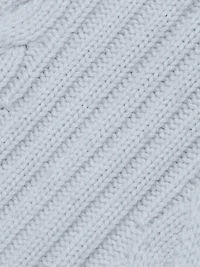 Wool-Cashmere Open-Back Cable Quarter-Zip Sweater