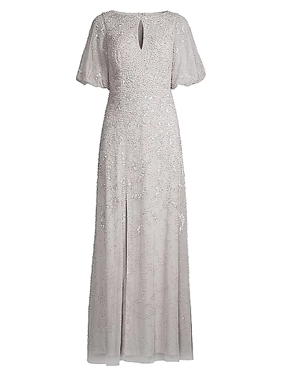 Beaded A-Line Gown