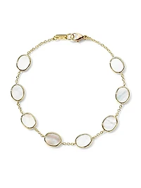 Confetti 18K Yellow Gold & Mother-Of-Pearl Station Bracelet