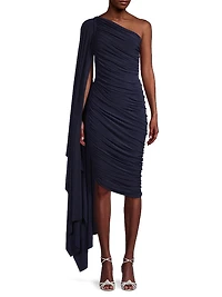 Diana Asymmetric Ruched Dress