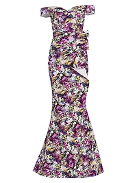 Radoslava Printed Floor-Length Gown