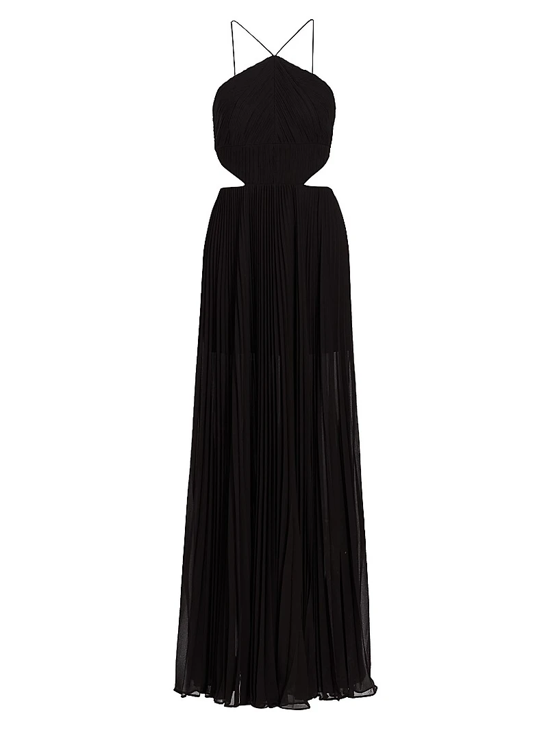 Janet Halterneck Cut Out Gown