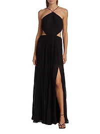 Janet Halterneck Cut Out Gown