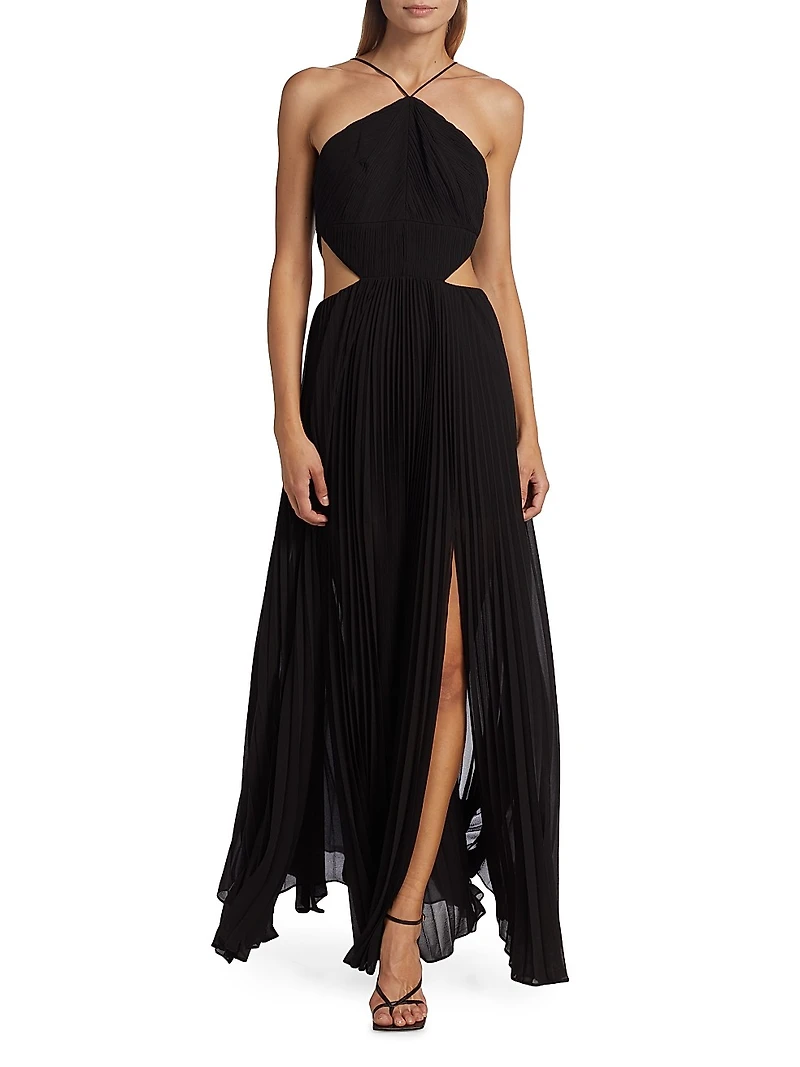 Janet Halterneck Cut Out Gown