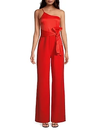 Yara One-Shoulder Bow Jumpsuit