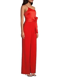 Yara One-Shoulder Bow Jumpsuit