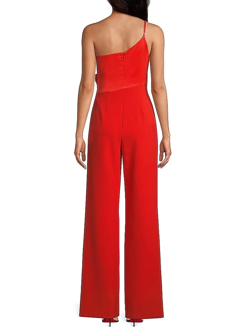 Yara One-Shoulder Bow Jumpsuit
