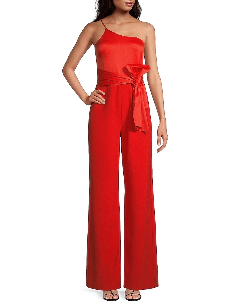 Yara One-Shoulder Bow Jumpsuit