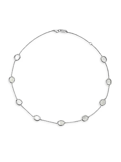 Confetti Sterling Silver & Mother-Of-Pearl Short Station Necklace