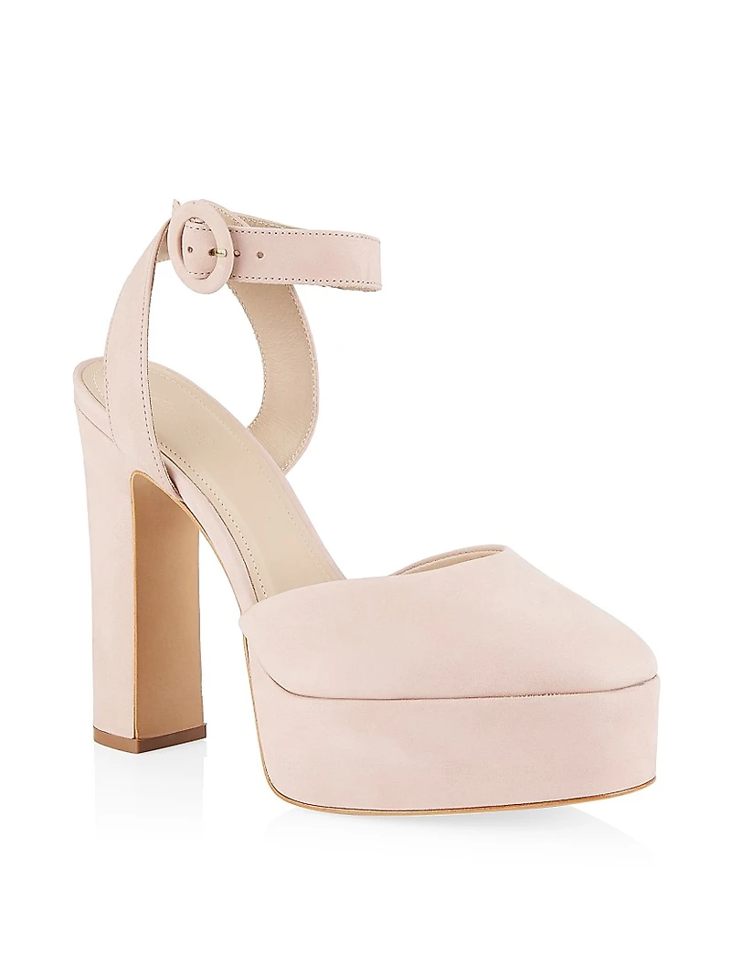 COLLECTION Mary Jane Suede Platform Pumps
