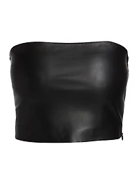 Faux Leather Tube Top