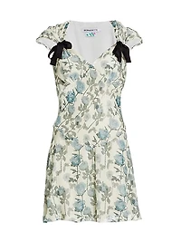 Juliette Floral Velvet Minidress