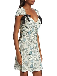 Juliette Floral Velvet Minidress
