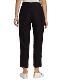 Viola Pleated Ankle-Crop Pants