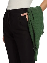 Viola Pleated Ankle-Crop Pants