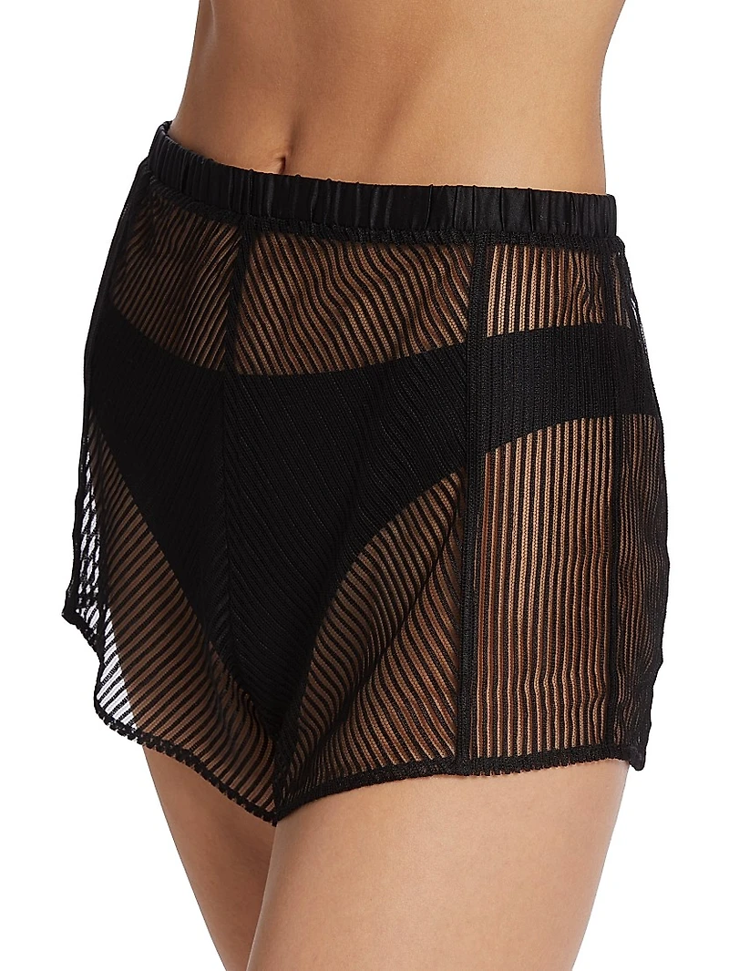 Striped Lace Tap Shorts