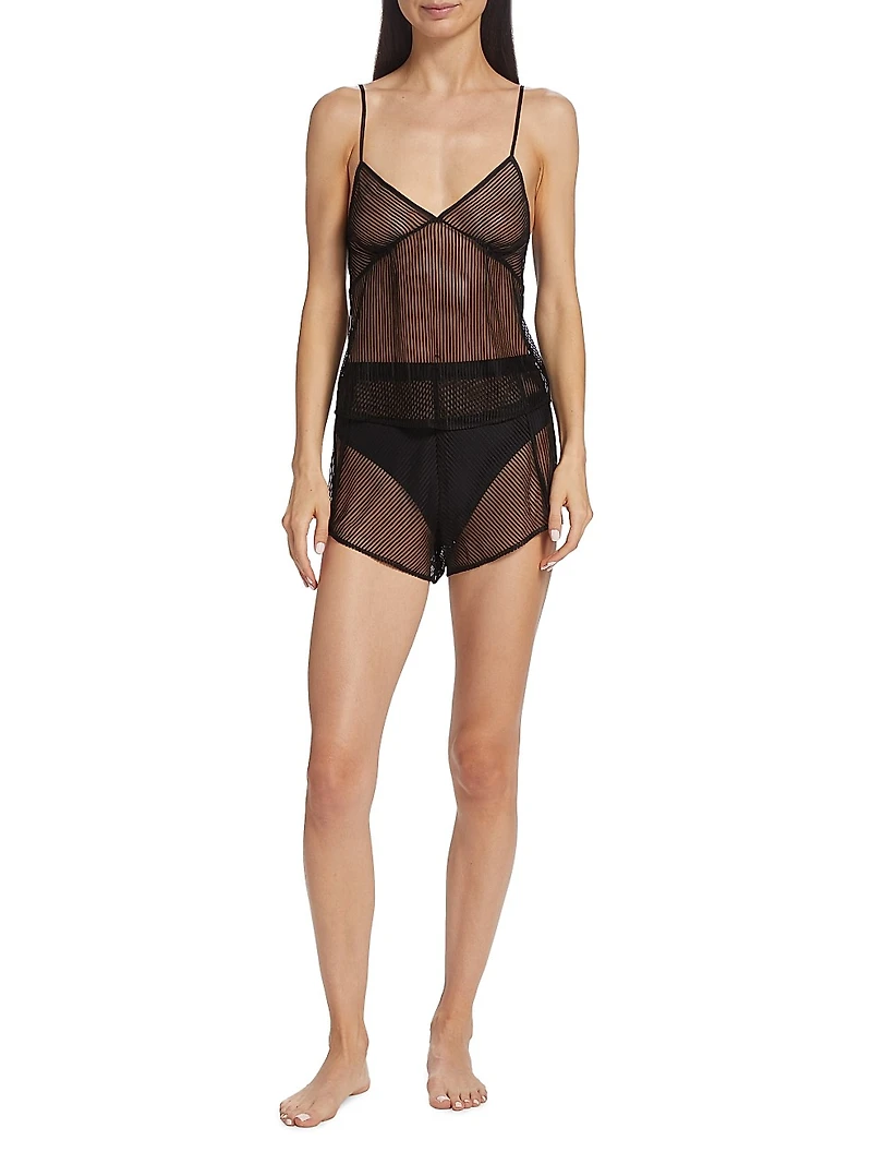 Striped Lace Tap Shorts