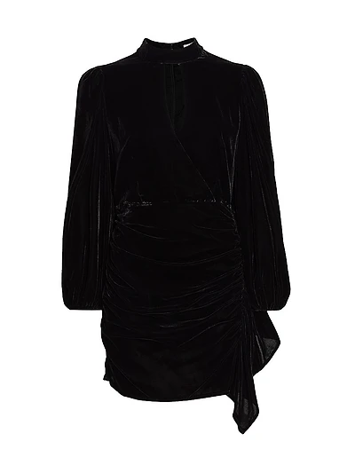 Zadie Cut-Out Velvet Minidress