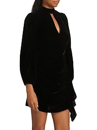 Zadie Cut-Out Velvet Minidress