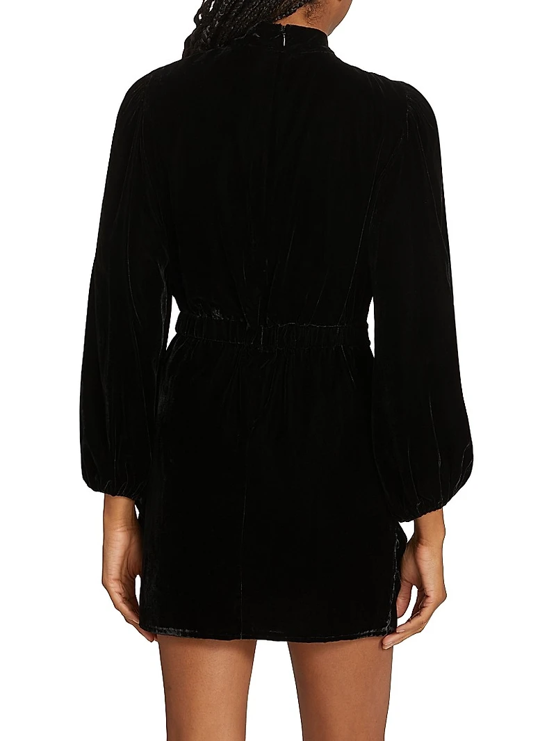 Zadie Cut-Out Velvet Minidress