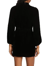 Zadie Cut-Out Velvet Minidress