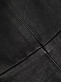 Leather Slim-Fit Ankle Pants