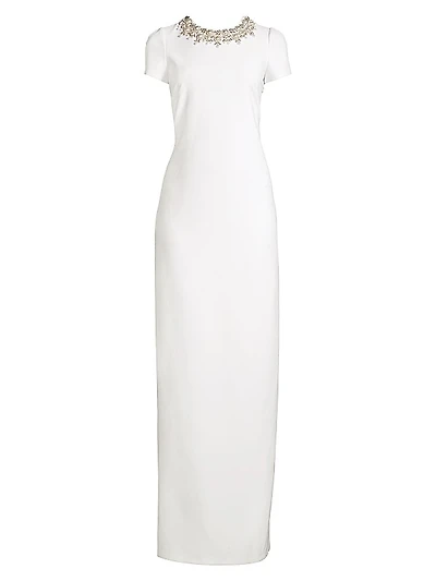 Petra Embellished Stretch Crepe Gown
