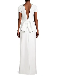 Petra Embellished Stretch Crepe Gown