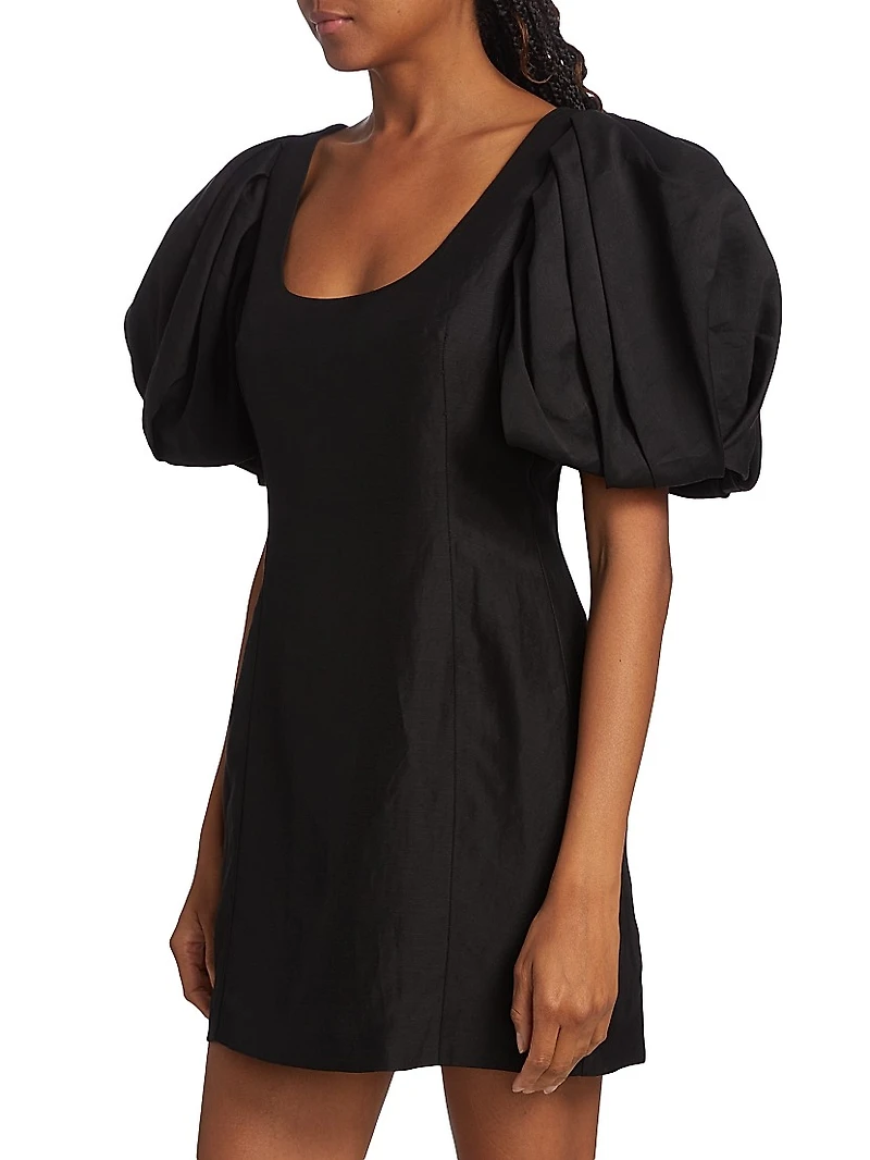 Puff-Sleeve Minidress