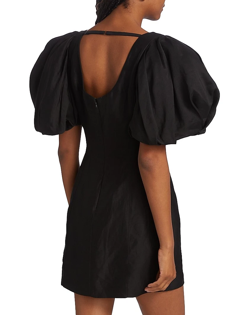 Puff-Sleeve Minidress