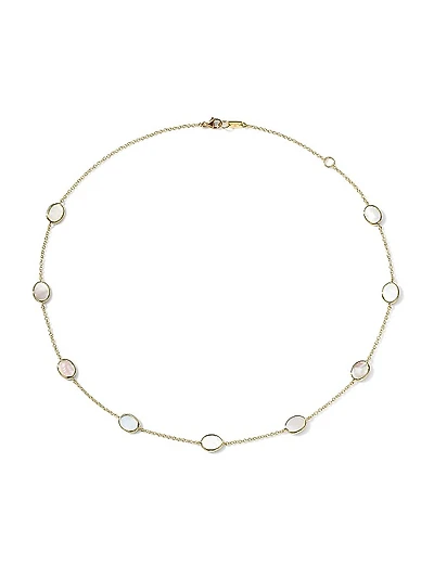 Confetti 18K Yellow Gold & Mother-Of-Pearl Station Necklace