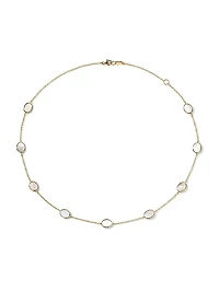 Confetti 18K Yellow Gold & Mother-Of-Pearl Station Necklace