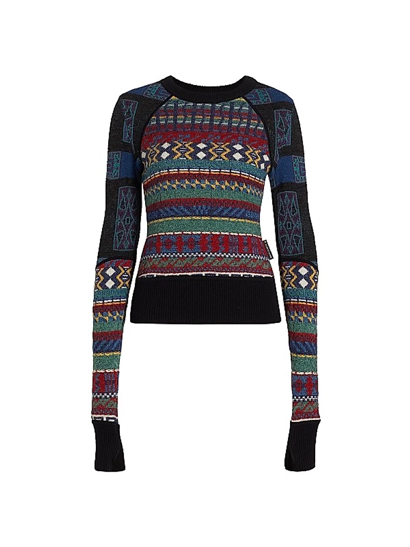 Knit Mélange Hybrid Jumper