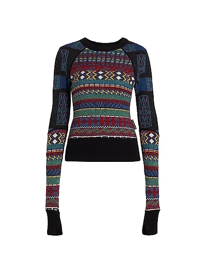 Knit Mélange Hybrid Jumper