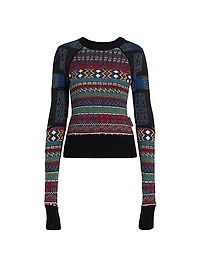 Knit Mélange Hybrid Jumper
