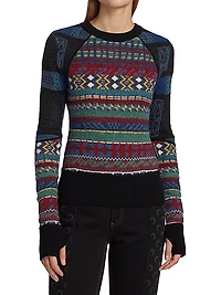 Knit Mélange Hybrid Jumper