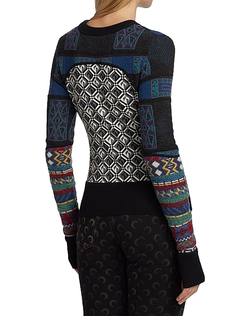 Knit Mélange Hybrid Jumper