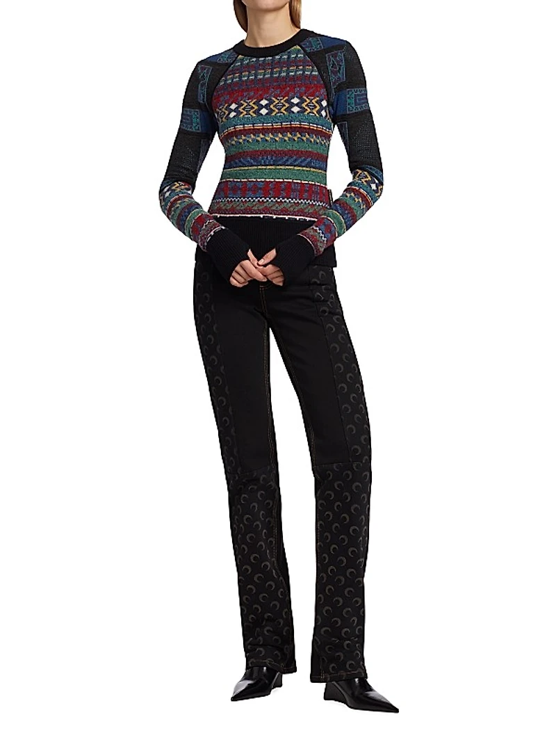 Knit Mélange Hybrid Jumper