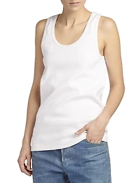 Rib-Knit Oversized Tank Top