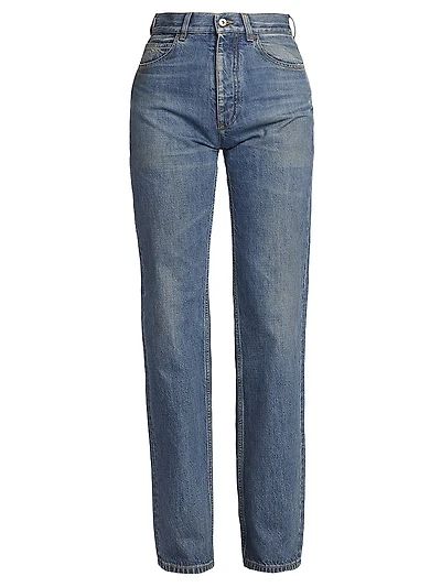 Boyfriend-Fit Mid-Rise Jeans